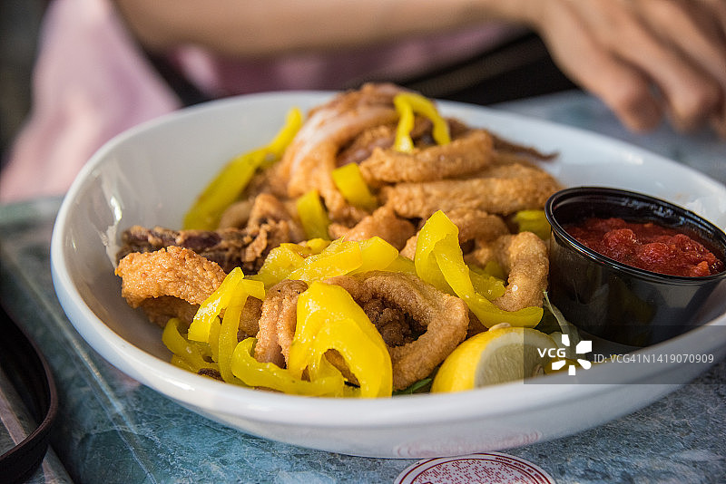 新英格兰炸鱿鱼图片素材