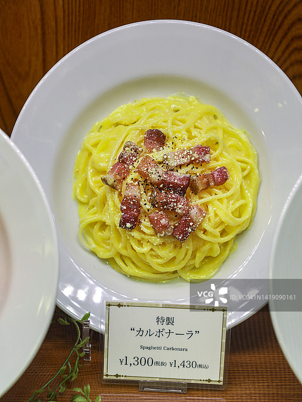 卡邦尼意大利面，食物模型图片素材