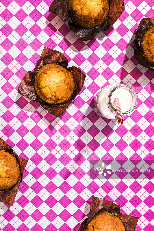 纯素米奶松饼图片素材