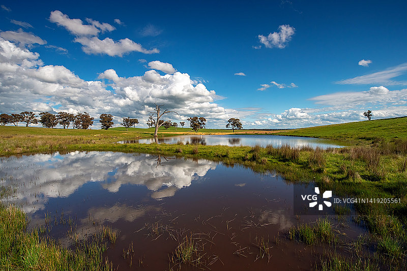 农场水坝图片素材