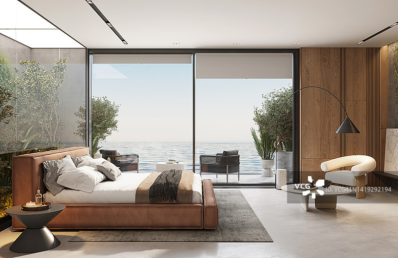 海景豪华度假村卧室图片素材