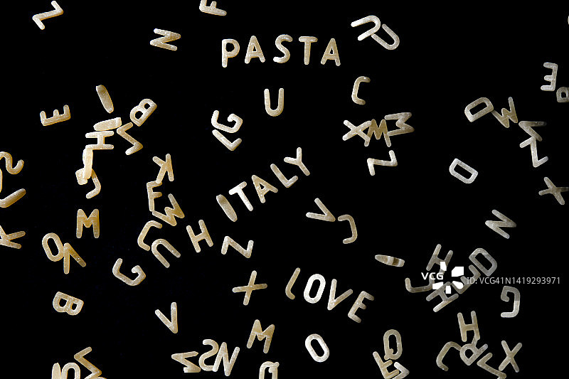 意大利面字母图片素材