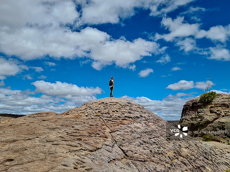 巴西东北部卡皮瓦拉山脉的自然旅游图片素材