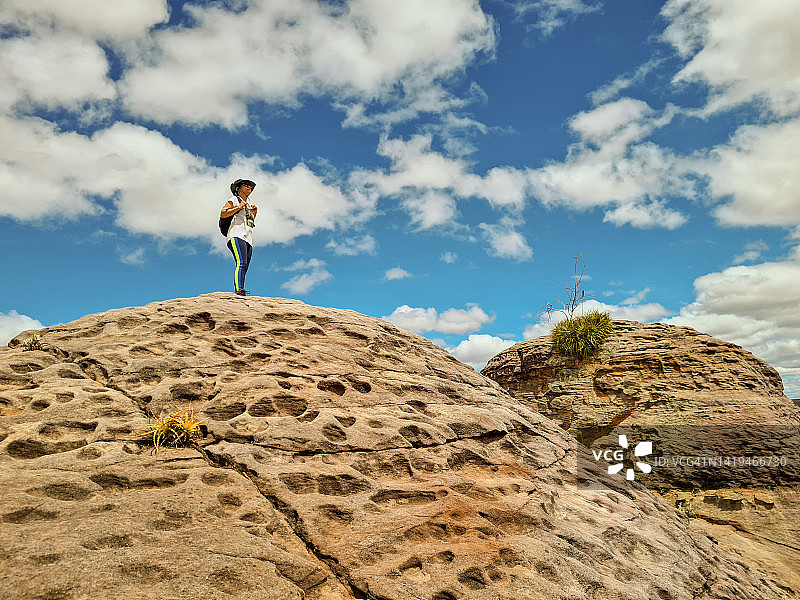 巴西东北部卡皮瓦拉山脉的自然旅游图片素材
