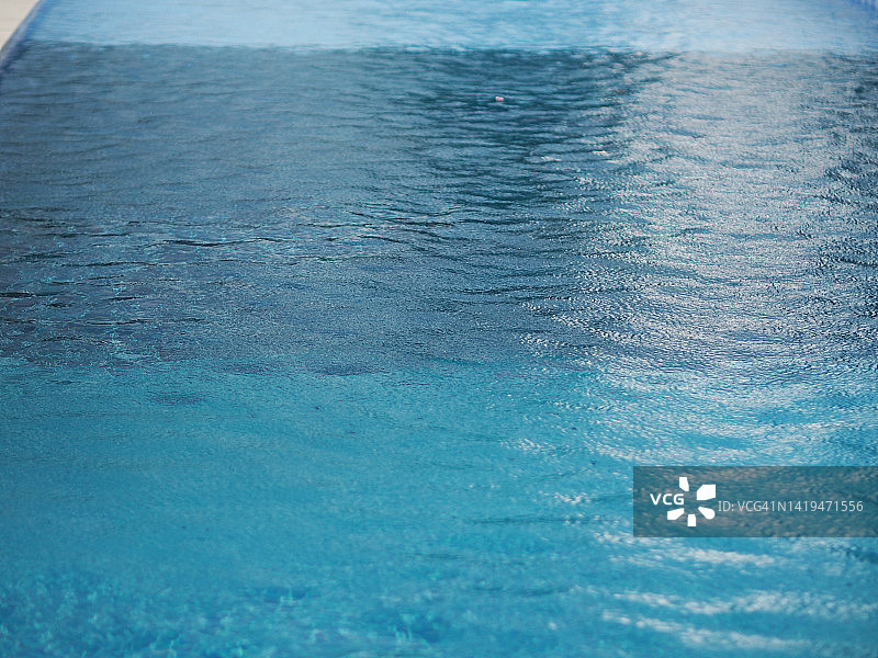 游泳池中的蓝色波浪图片素材