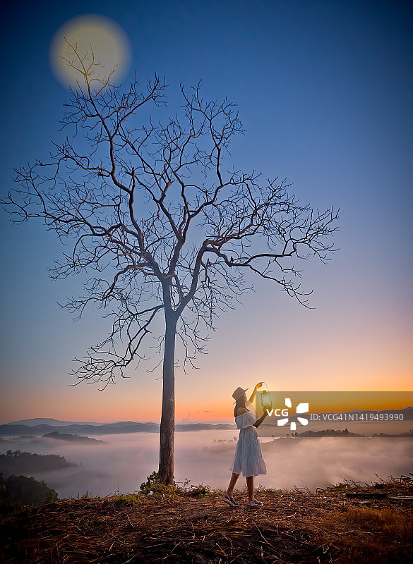 山上的清晨图片素材