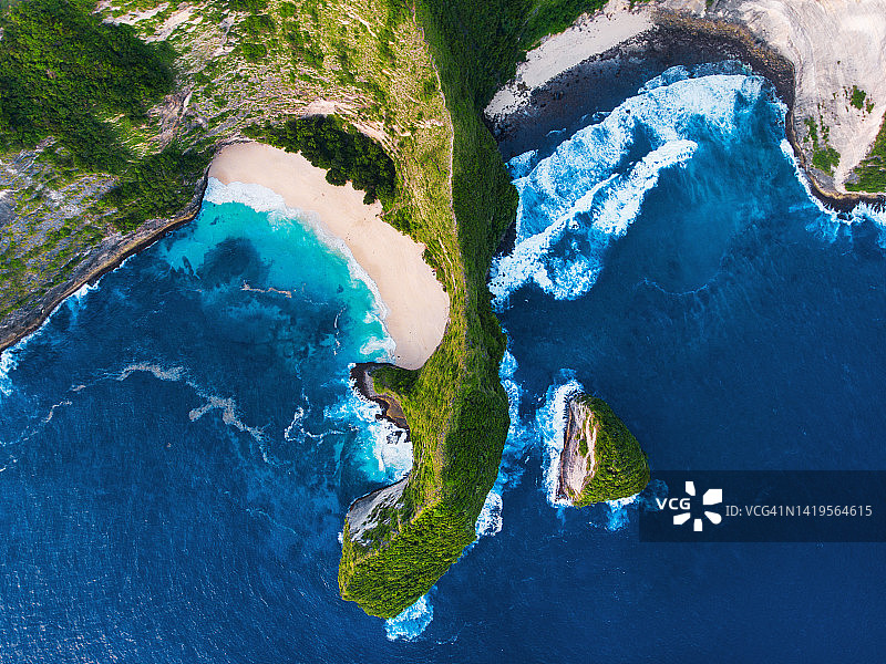 佩尼达岛精灵沙滩航拍图片素材