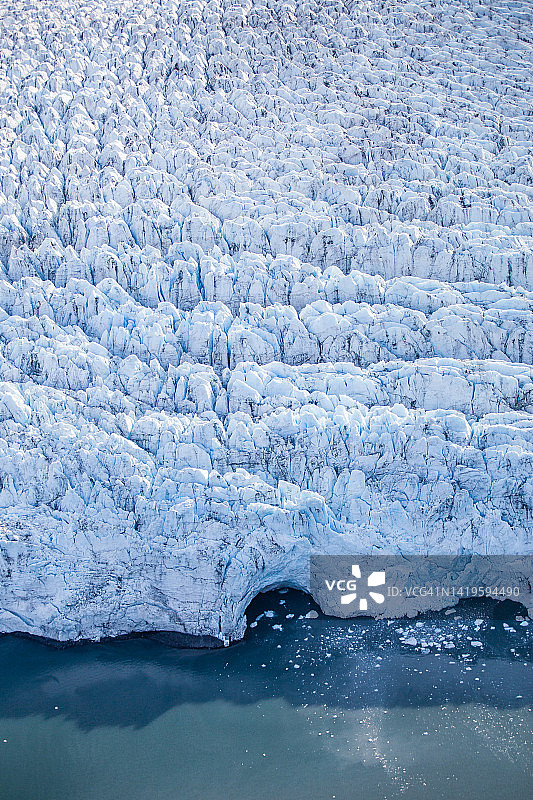 哈里曼冰川 - 阿拉斯加航拍图片素材