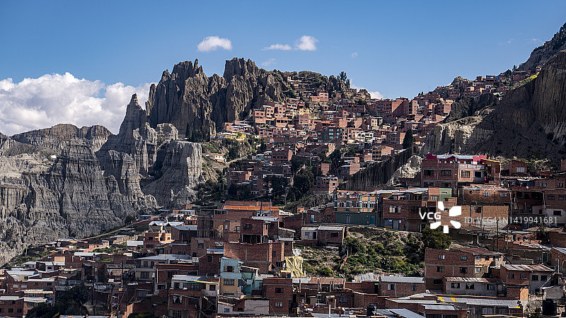 玻利维亚拉巴斯城市全景图片素材