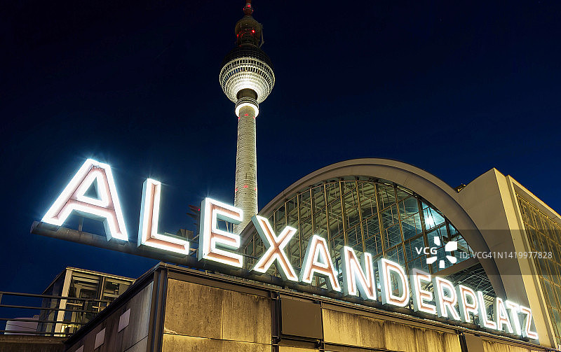 柏林亚历山大广场与著名电视塔（德国）图片素材