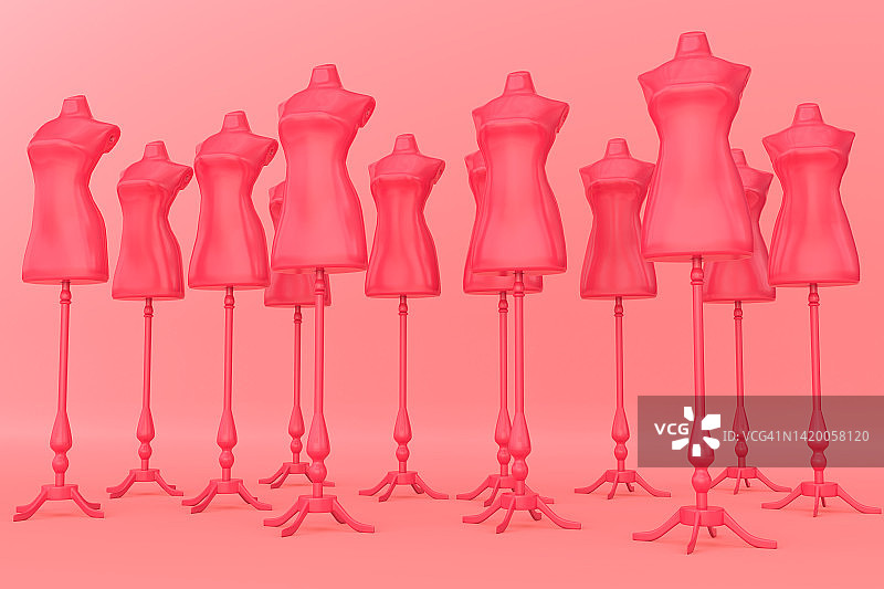 粉色人体模型群图片素材