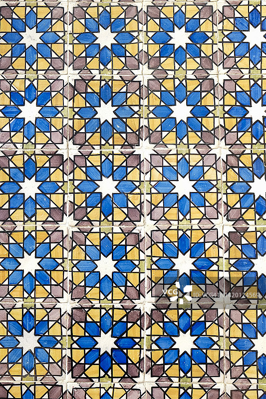 葡萄牙辛特拉的传统葡萄牙瓷砖图片素材