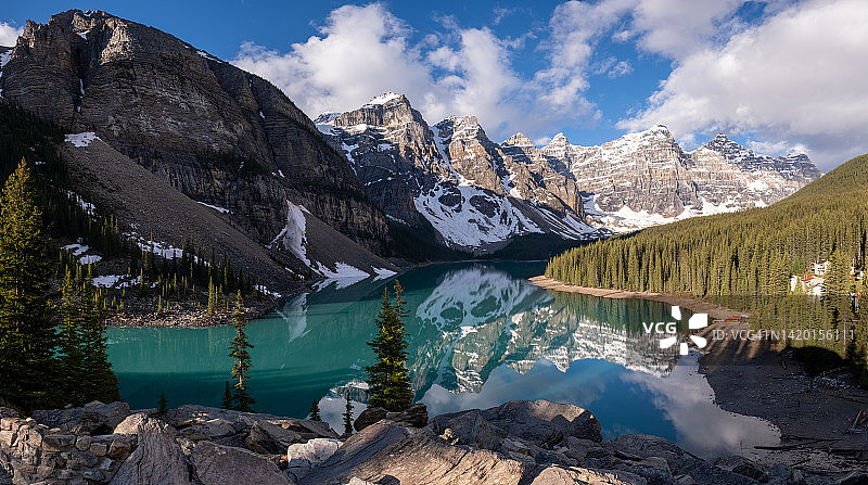 加拿大落基山脉梦莲湖图片素材