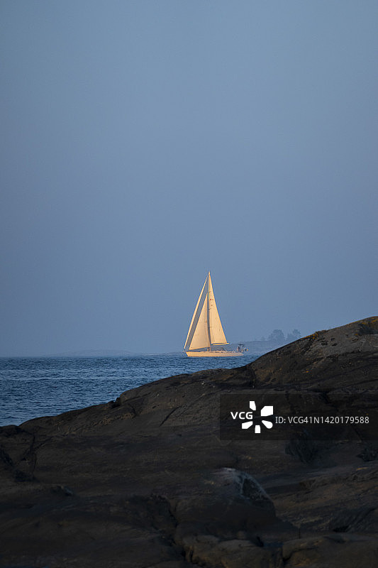 日落帆船图片素材