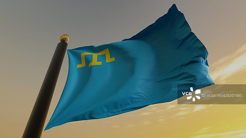 克里米亚鞑靼族旗帜图片素材