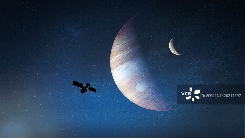 卫星围绕行星运行图片素材