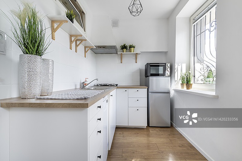 现代小型厨房室内设计图片素材