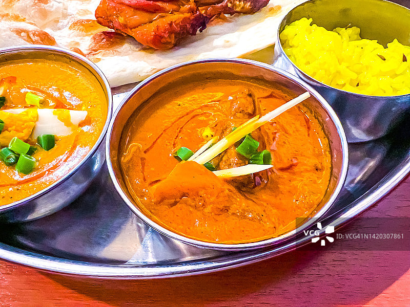 正宗印度美食：咖喱羊肉图片素材