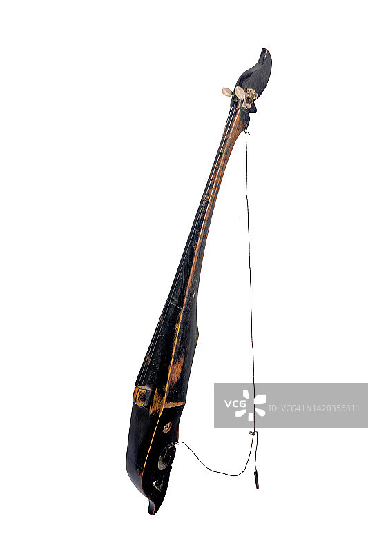 卡罗部落的传统弦乐器Kulcapi - 北苏门答腊图片素材