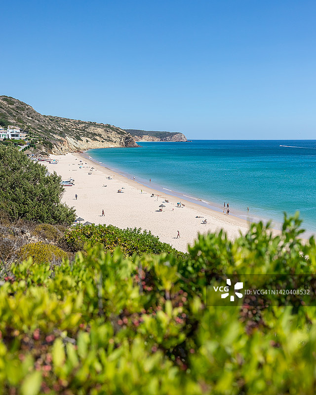葡萄牙阿尔加维萨莱马海滩美景图片素材