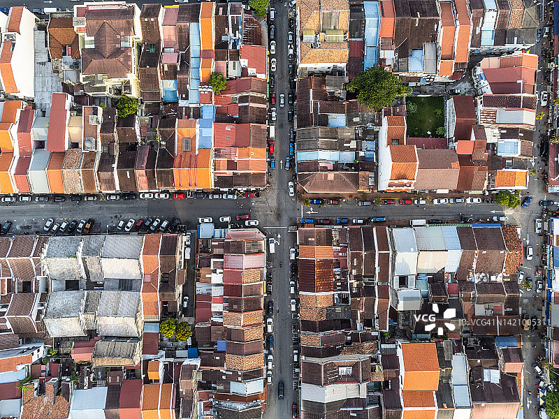 马来西亚槟城乔治市鸟瞰图图片素材