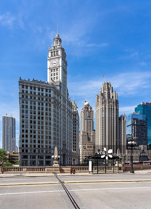 芝加哥瑞格利大厦与论坛报大厦图片素材