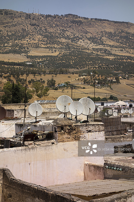 圆形电视天线碟图片素材