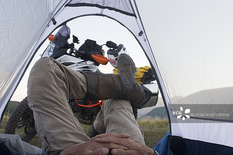 在科罗拉多州的冒险骑行图片素材