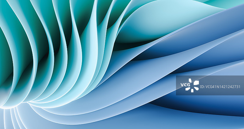 3D渲染抽象波浪图案图片素材