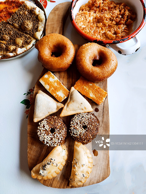 土耳其伊斯坦布尔的传统中东早餐图片素材