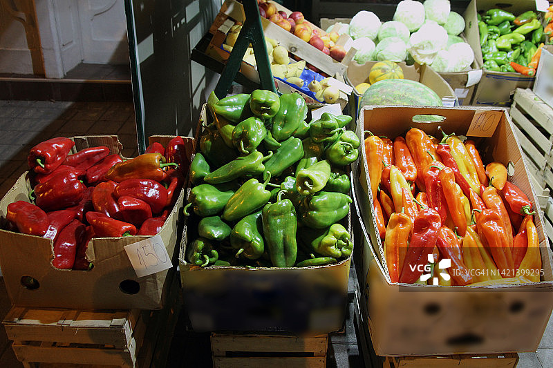 商店里的辣椒蔬菜图片素材