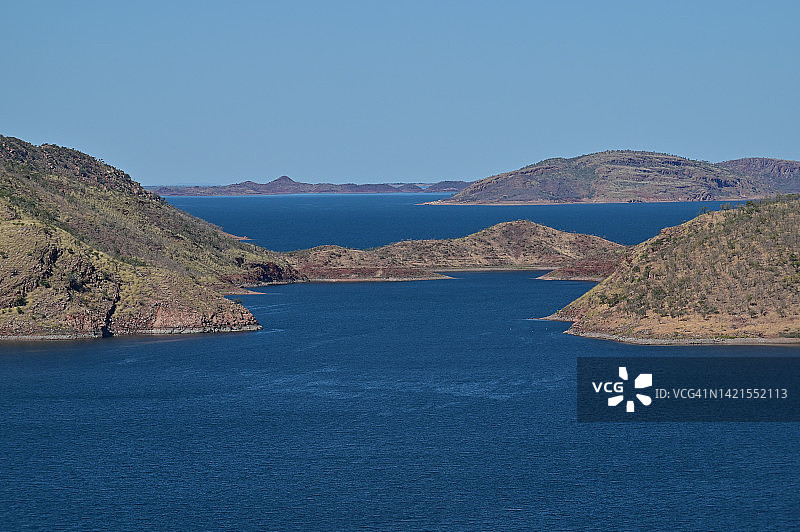 西澳大利亚阿盖尔湖的航拍景色图片素材
