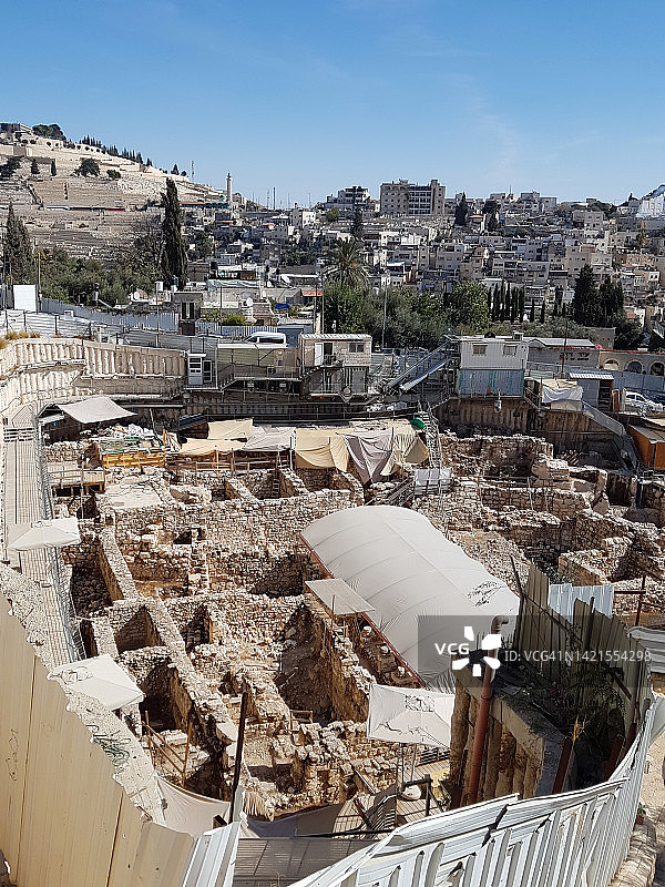 耶路撒冷大卫城遗址发掘竖版图片素材