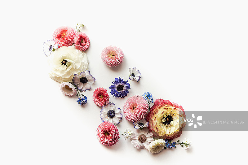 鲜花边框设计图片素材