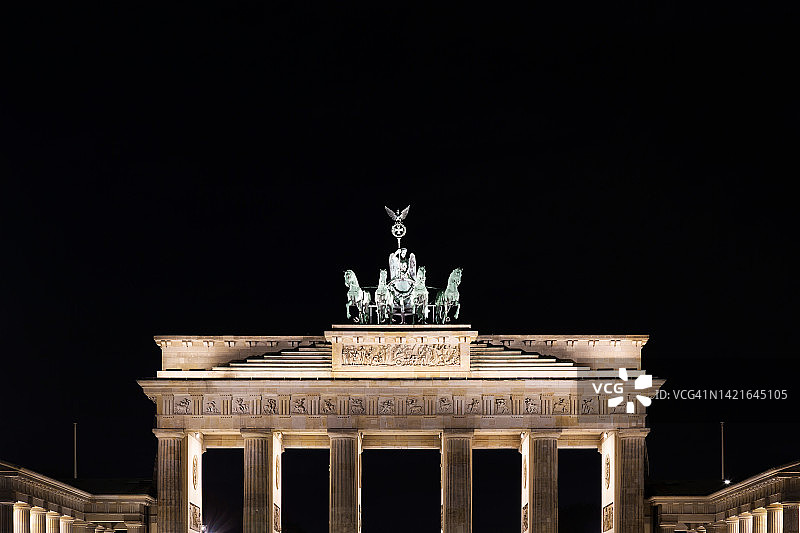 勃兰登堡门剪影（德国柏林）图片素材