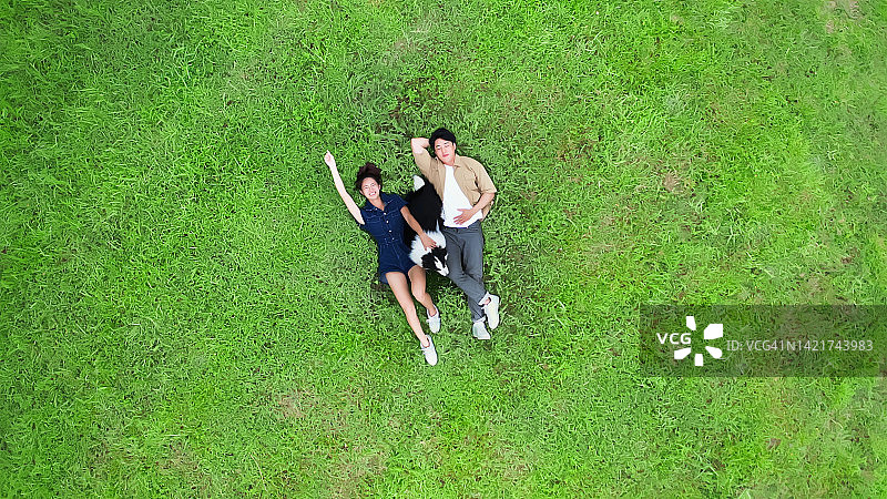 绿色公园航拍图片素材