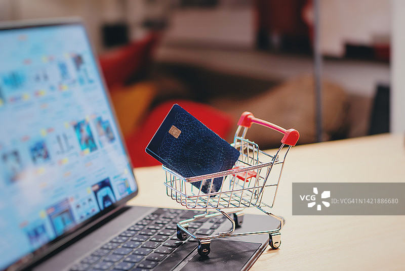 网上购物的概念图片素材