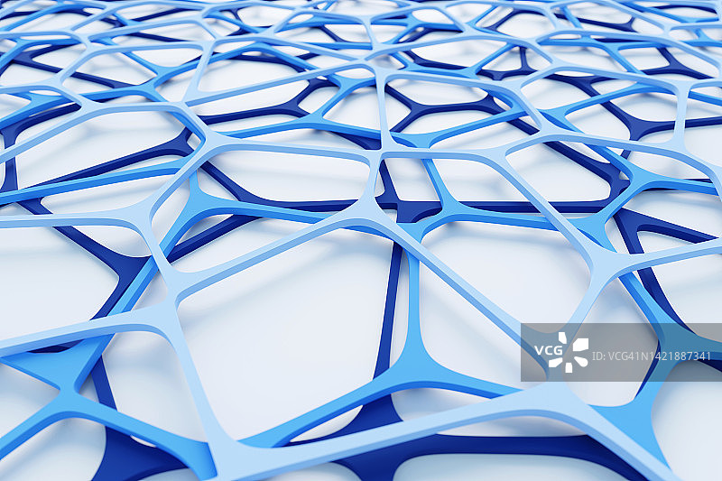 蓝色有机结构重叠图片素材
