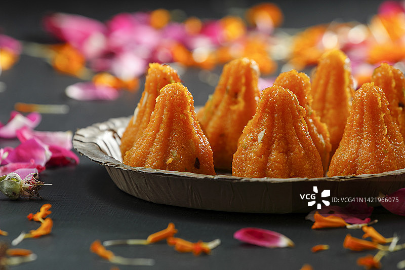 印度甜点布恩迪莫达克图片素材