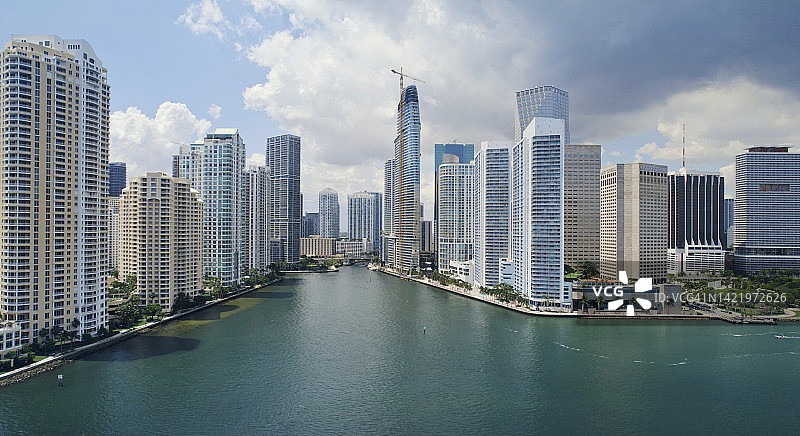 迈阿密河比斯坎湾入口图片素材