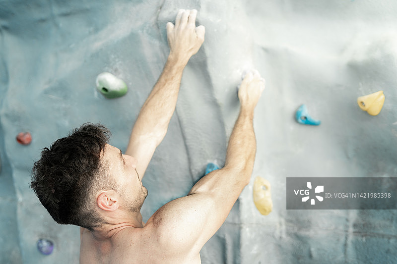 青少年攀岩训练图片素材