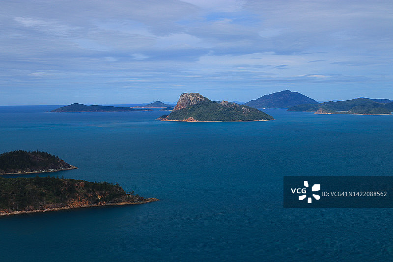 从通道峰观看彭特科斯特岛景色图片素材