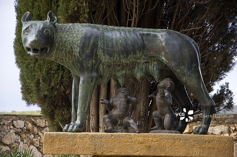 卡比托利欧狼，塔拉戈纳，加泰罗尼亚，西班牙。图片素材