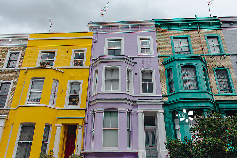 诺丁山彩色房屋图片素材