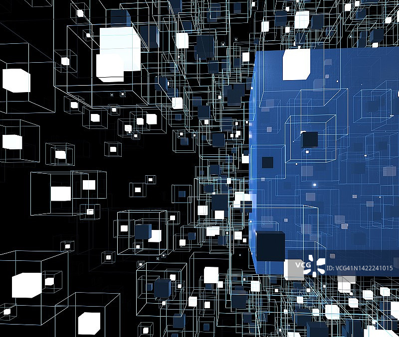 抽象区块链网络背景图片素材