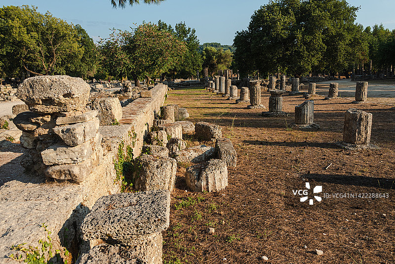 希腊奥林匹亚考古遗址风光图片素材