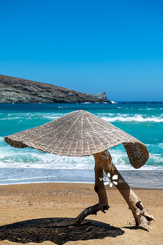 希腊基克拉泽斯蒂诺斯科林比斯拉海滩图片素材