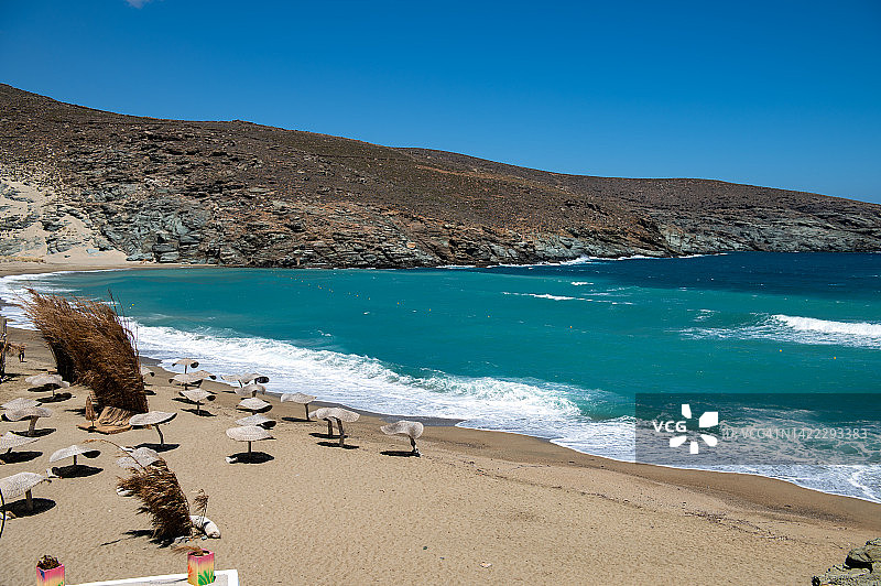 希腊基克拉泽斯蒂诺斯科林比斯拉海滩图片素材