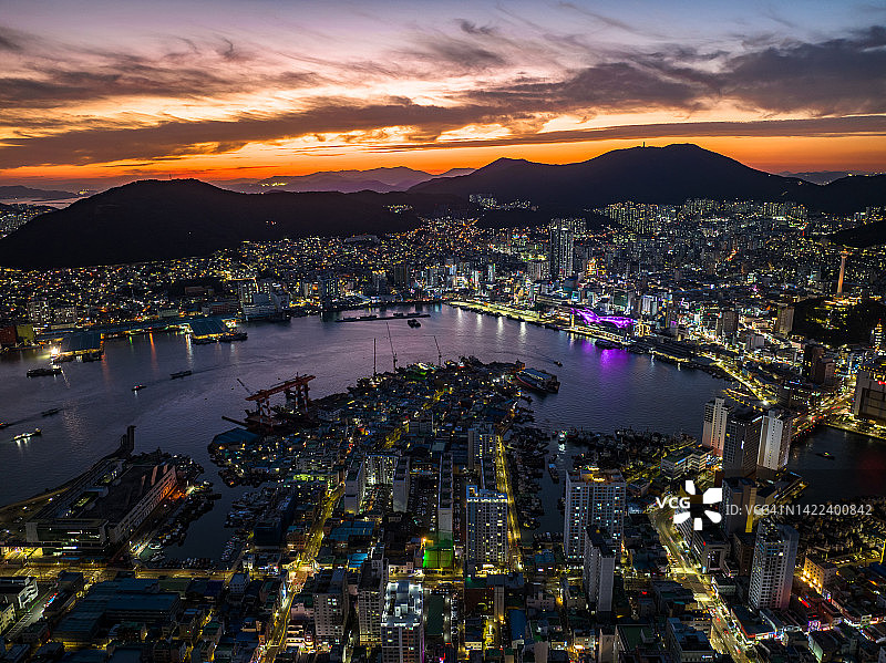 釜山夜景图片素材