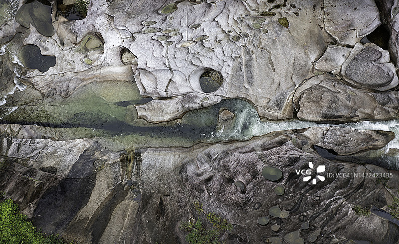 巴宾达巨石野餐地的巴宾达溪鸟瞰图图片素材